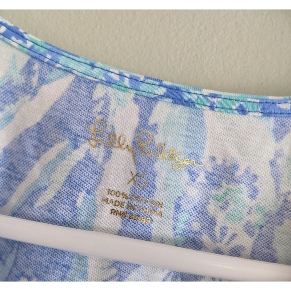 🆕 Lilly Pulitzer Rejina Ruffle Dress in Hey Hey Soleil Blue Haven XS - Picture 8 of 9